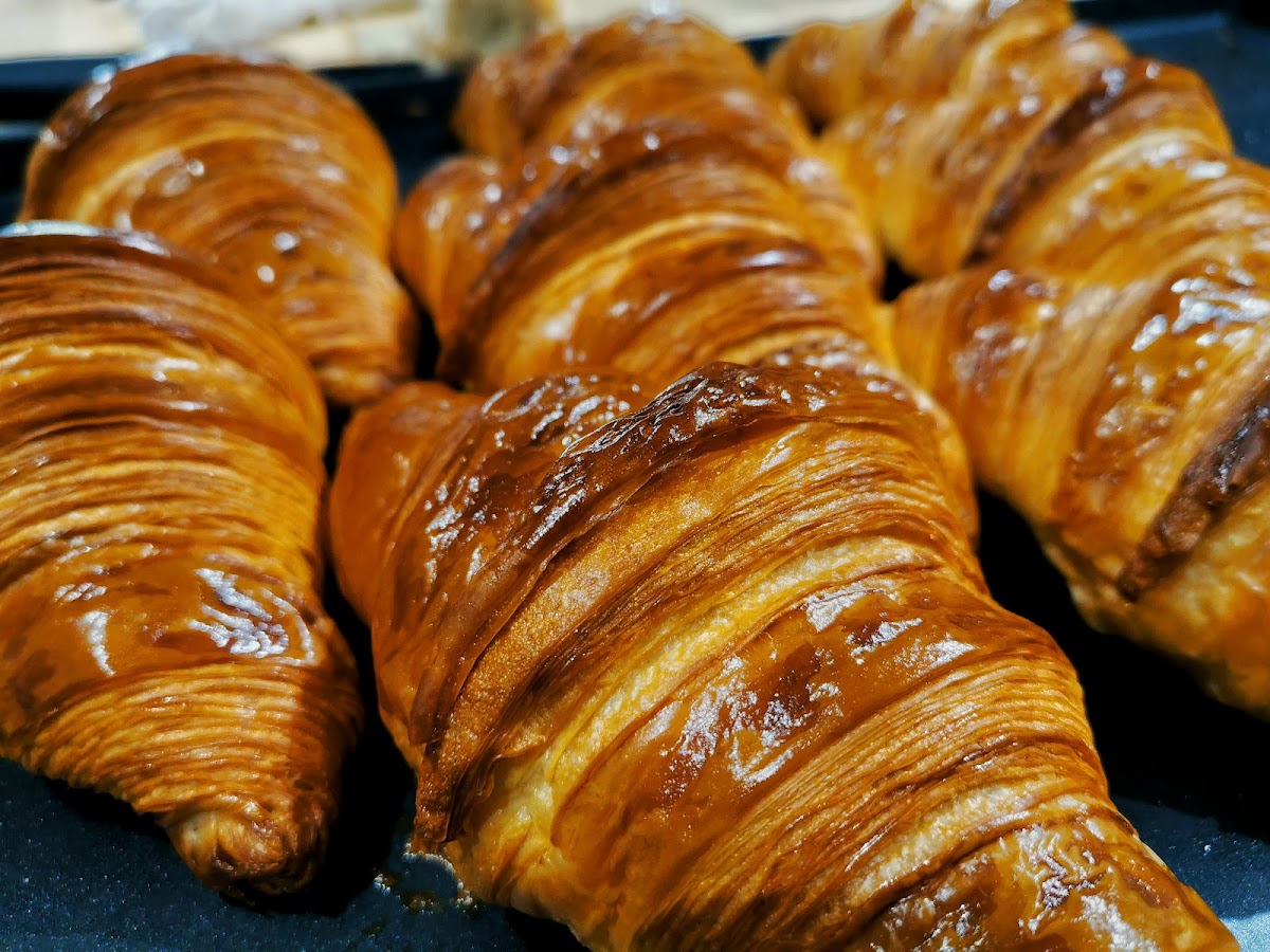 The plain croissant, laminated and glossy
